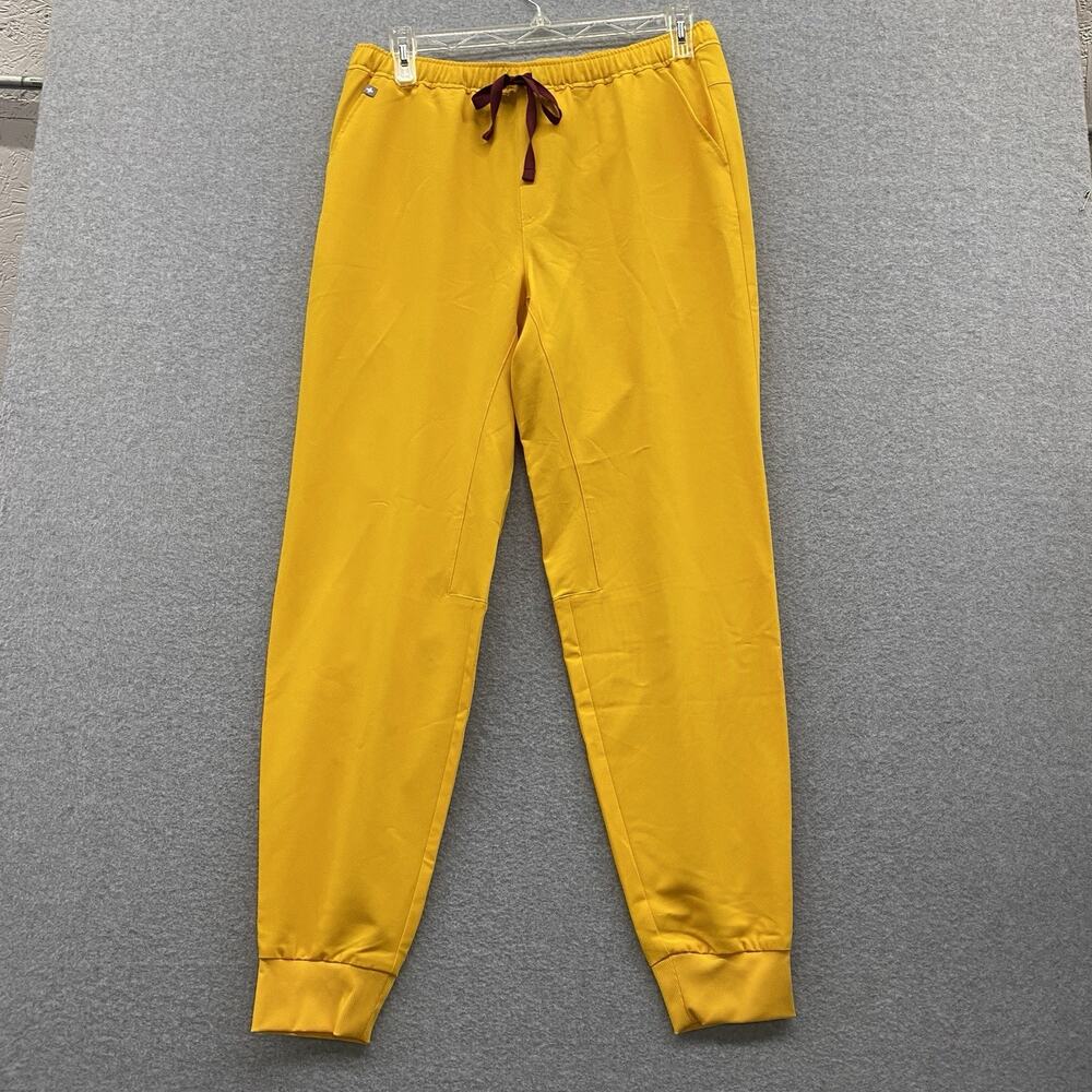 FIGS Tansen Jogger Scrub Pants Men L Tall Yellow Drawstring Pockets Po#5956 NWOT - Picture 1 of 11